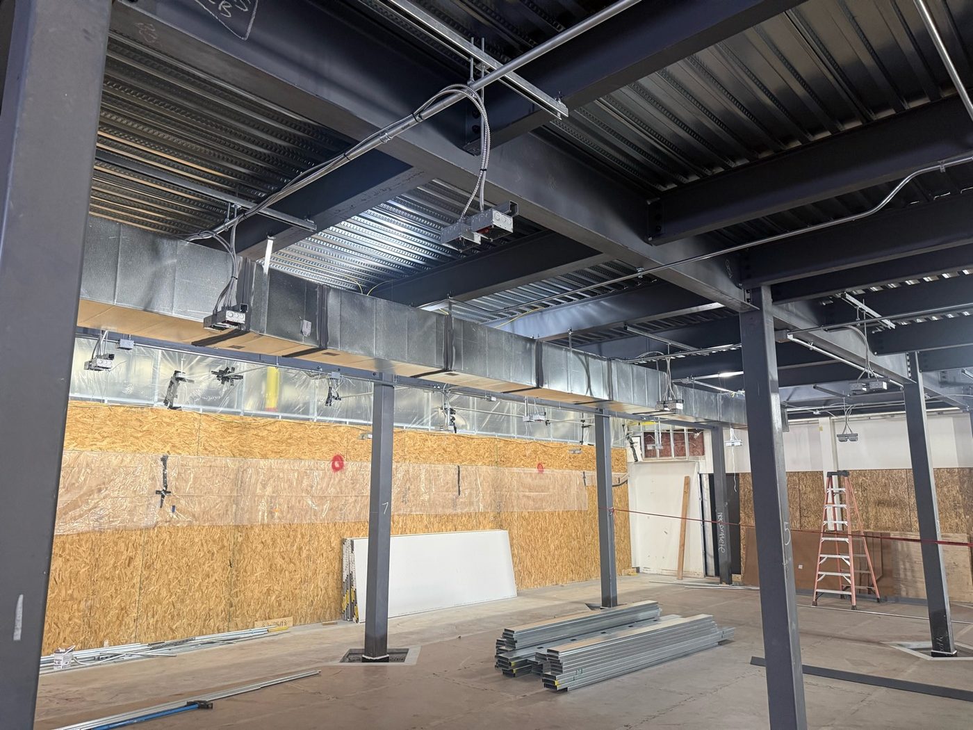 Commercial interior buildout in progress