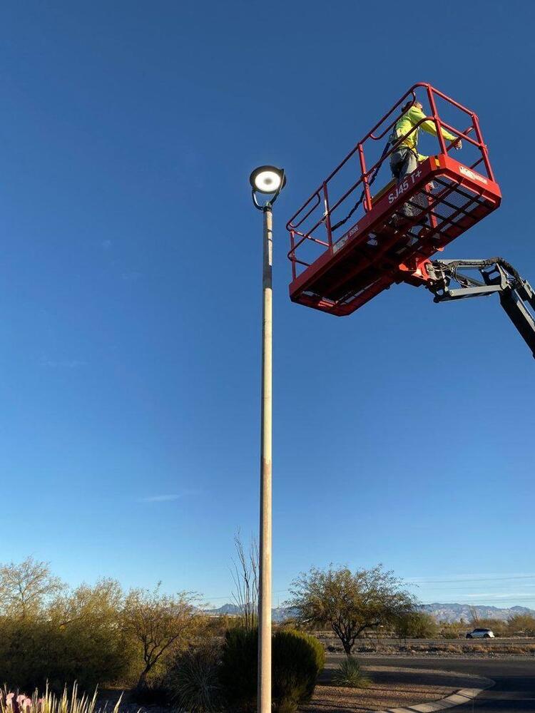 Commercial lighting installation