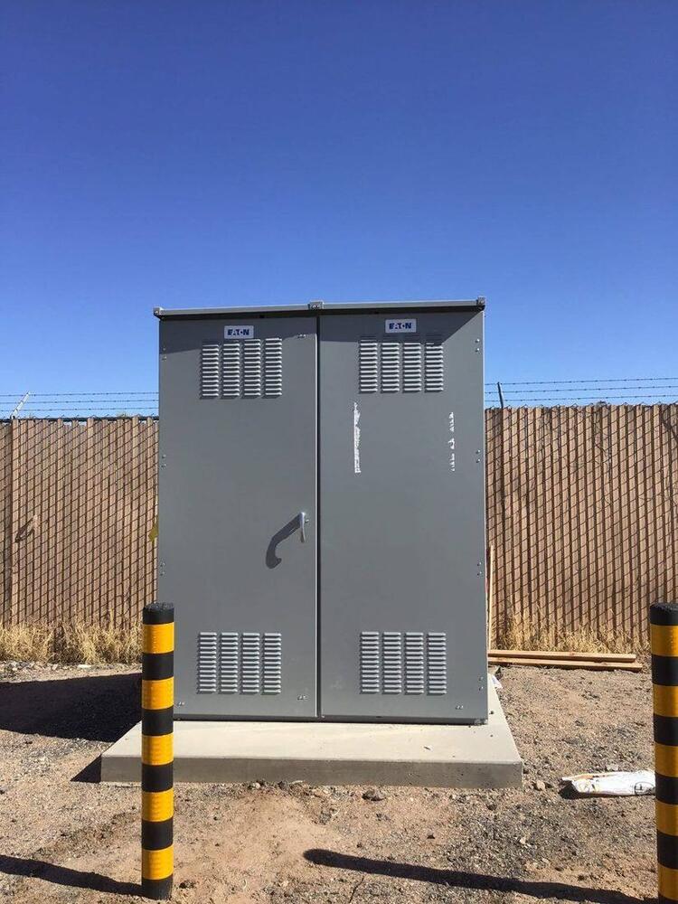Commercial switchgear lineup installed and terminated by AES crews